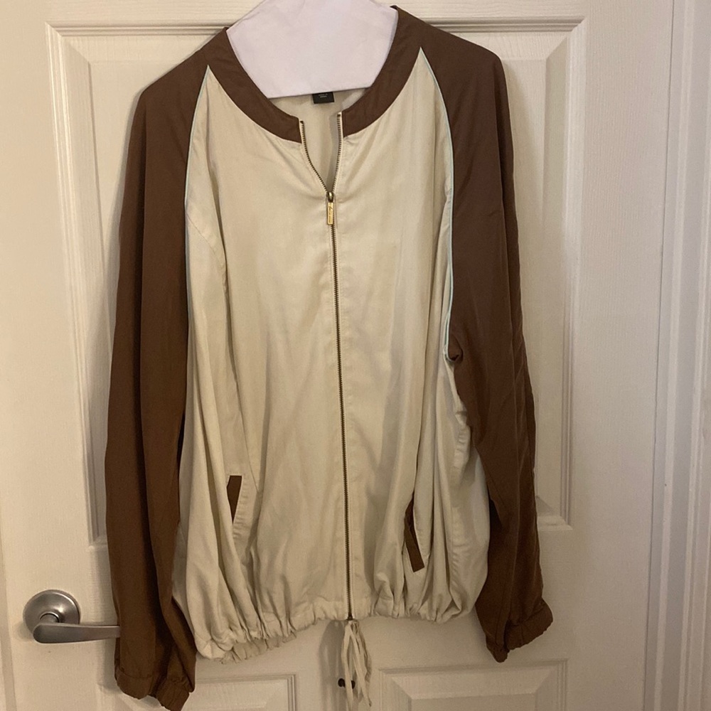 26/28 Silk-Like Baseball Jacket by Lane Bryant